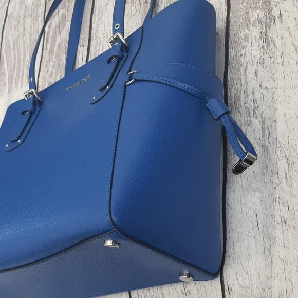 NWT Michael Kors Jet Set Large Saffiano Leather Tote Bag – Royal Blue - Picture 5 of 9